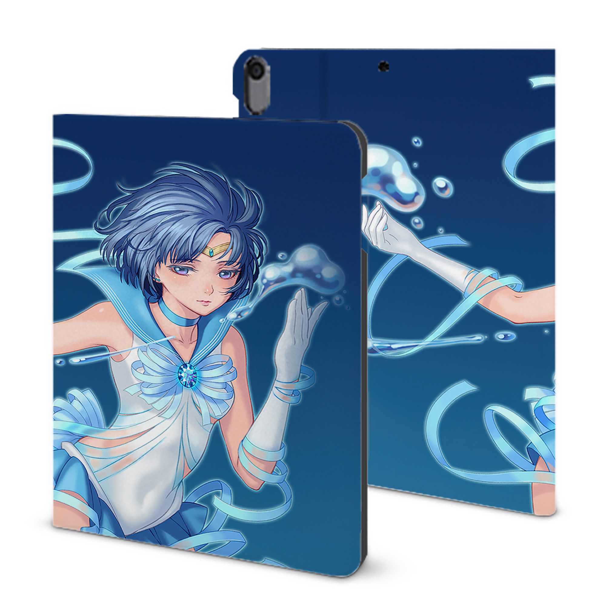 （画像用） 美少女戦士セーラームーン Sailor Moon IPad ケース ブック型 PUレザー TPU 耐衝撃 軽量 薄型 ペン収納なし 全面保護 IPad 各モデル対応